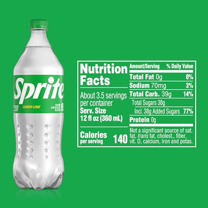 Sprite Lemon Lime Sprite Soda Bottle