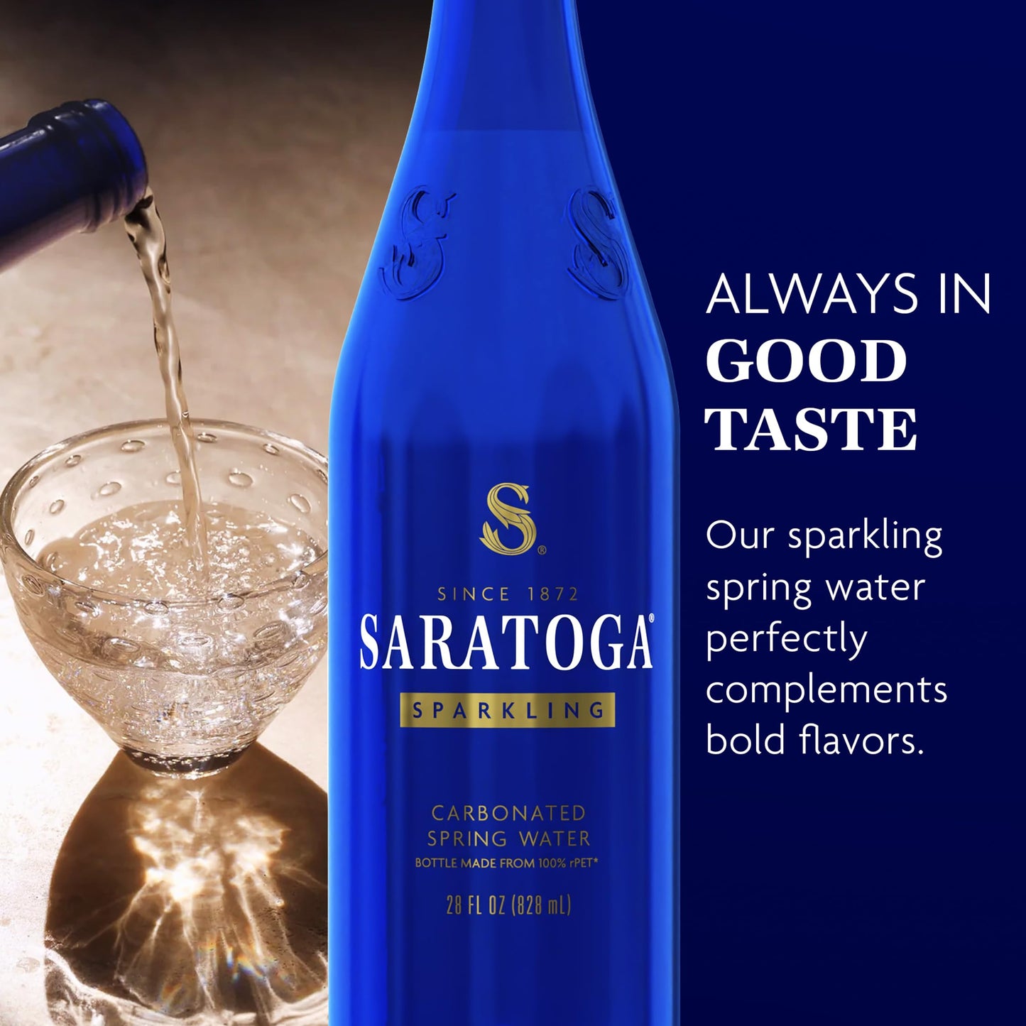 Saratoga Sparkling Spring Water Bottle
