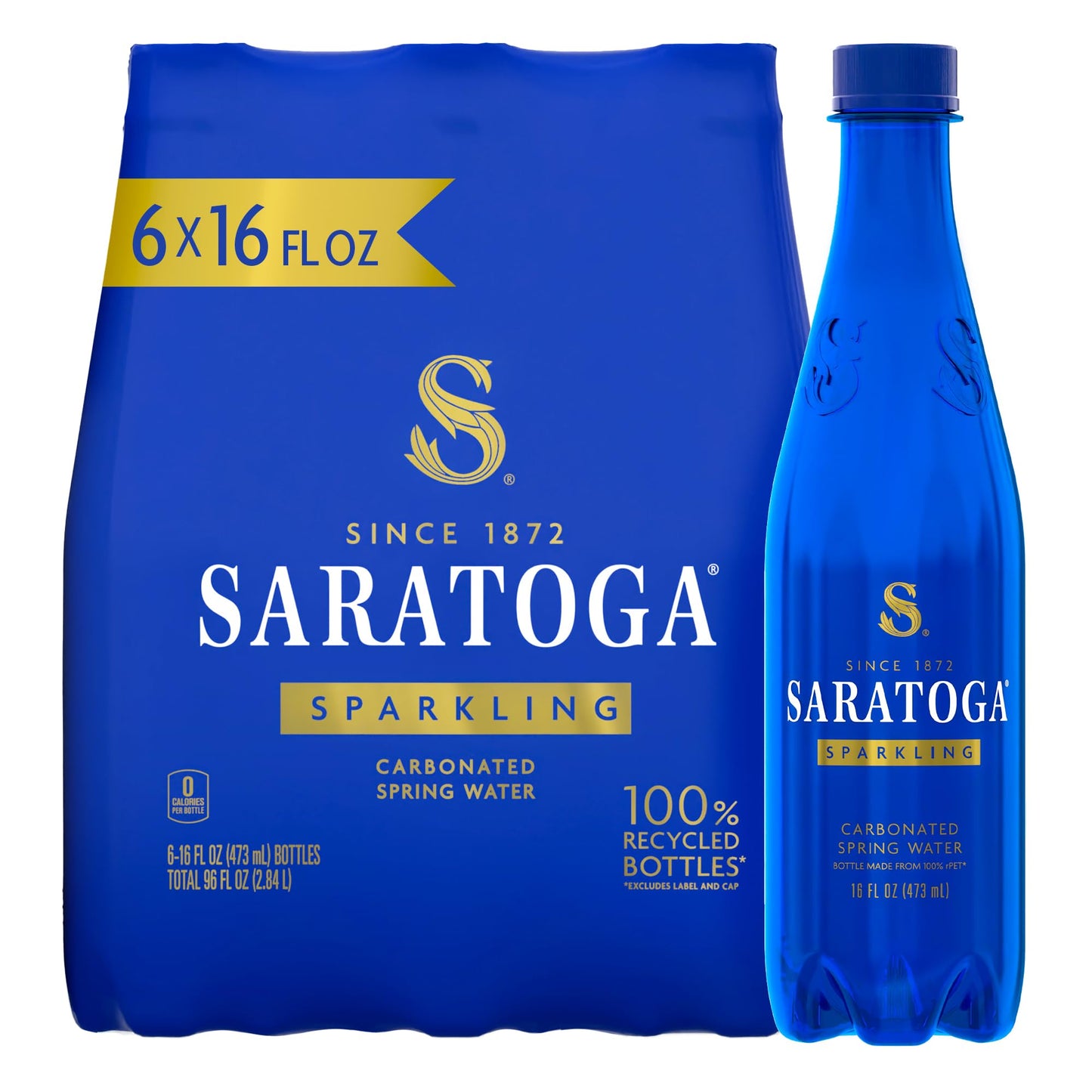 Saratoga Sparkling Spring Water Bottle